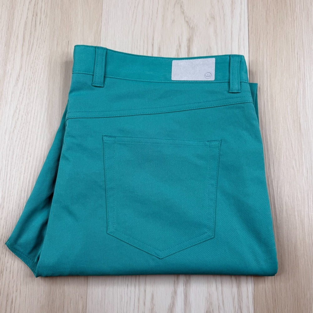 Peter Millar EB66 Mens Teal Green 5 Pocket Performance Straight Leg Jeans 38x32